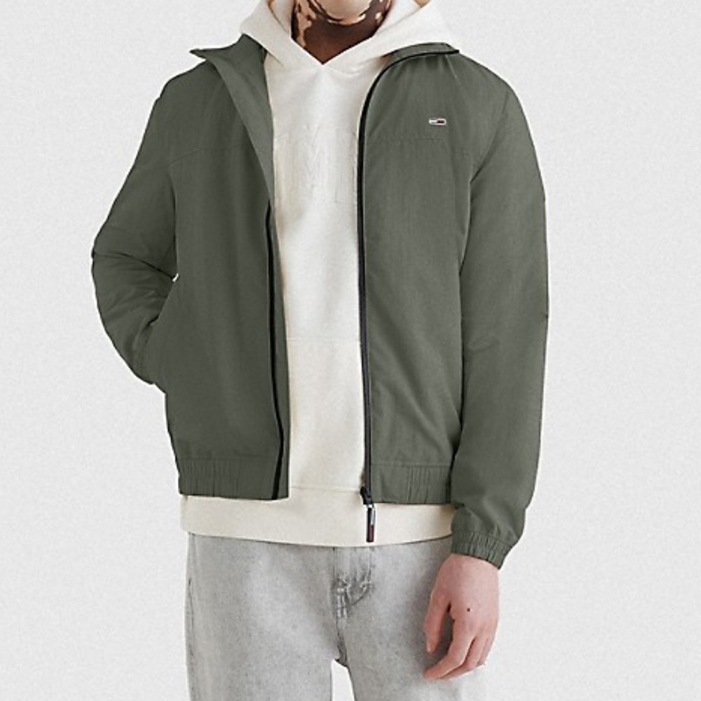 Tommy Hilfiger Men’s Sage Green Bomber Jacket
